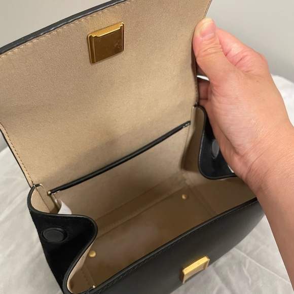 TORY BURCH JULIETTE Leather Suede Small Crossbody Black - Picture 7 of 7